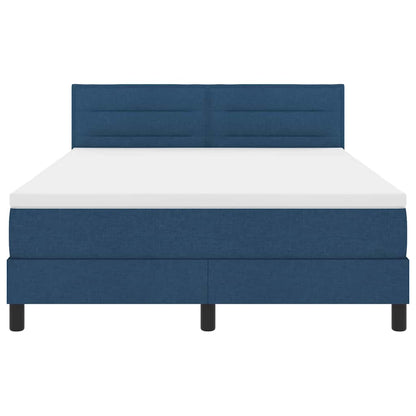 Boxspringbed met kussen met hoofdeinde Blauw 160 x 200 cm Stof