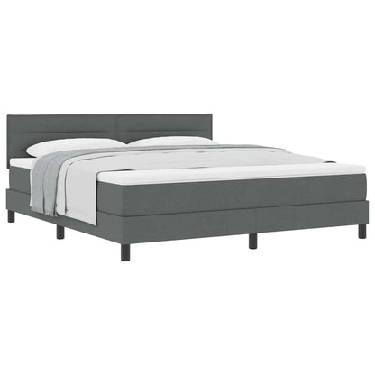 Boxspringbed met matras Donkergrijs 180 x 200 cm Stof