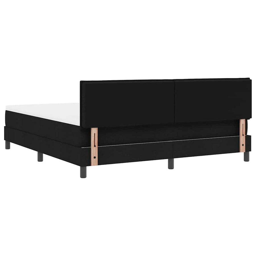 Boxspringbed met matras met matras Zwart 180 x 200 cm Stof