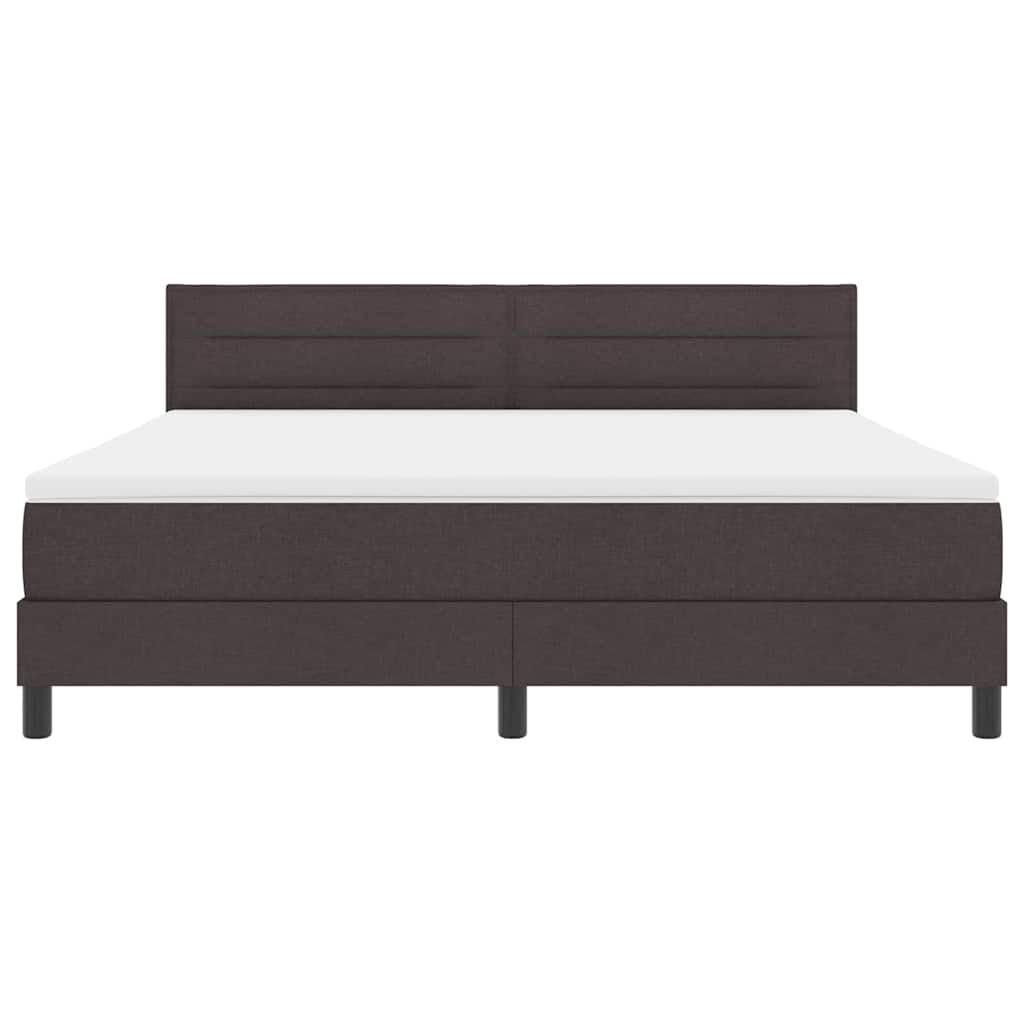 Boxspringbed met matras Donkerbruin 180 x 200 cm Stof