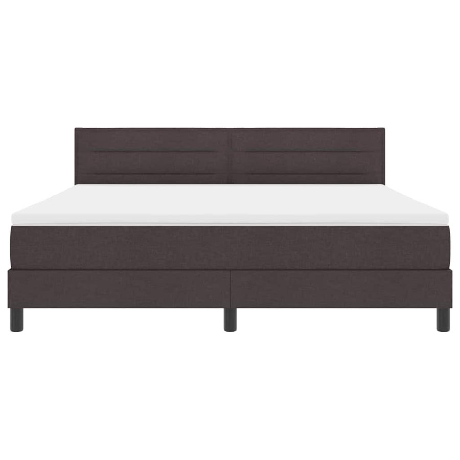 Boxspringbed met matras Donkerbruin 180 x 200 cm Stof