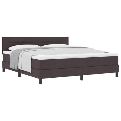 Boxspringbed met matras Donkerbruin 180 x 200 cm Stof
