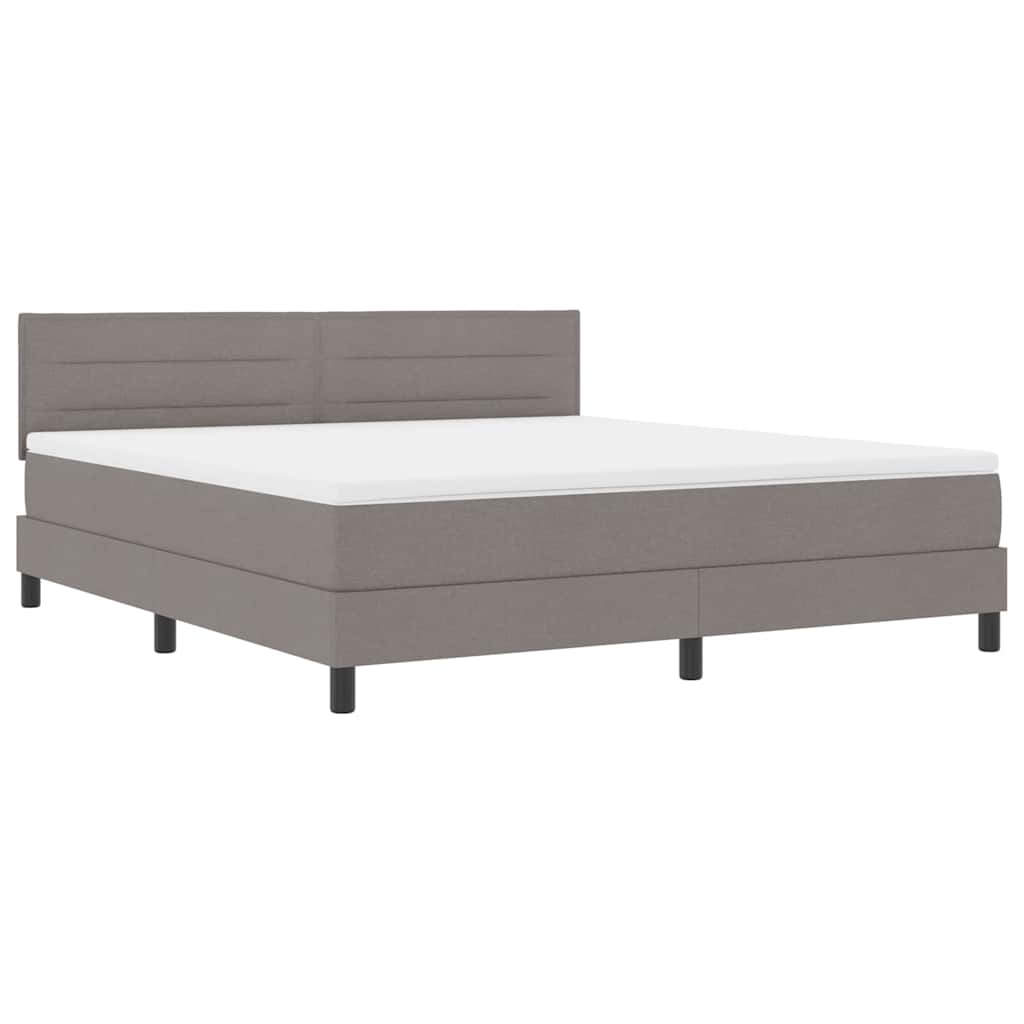 Boxspringbed met Matras Taupe 180x200 cm Stof
