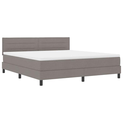 Boxspringbed met Matras Taupe 180x200 cm Stof