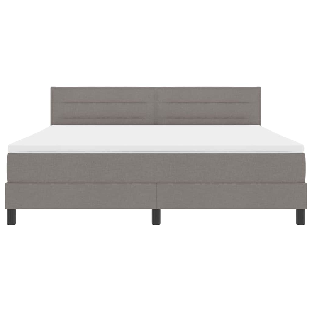 Boxspringbed met Matras Taupe 180x200 cm Stof