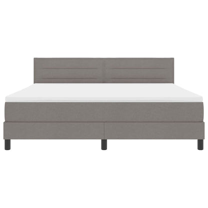 Boxspringbed met Matras Taupe 180x200 cm Stof
