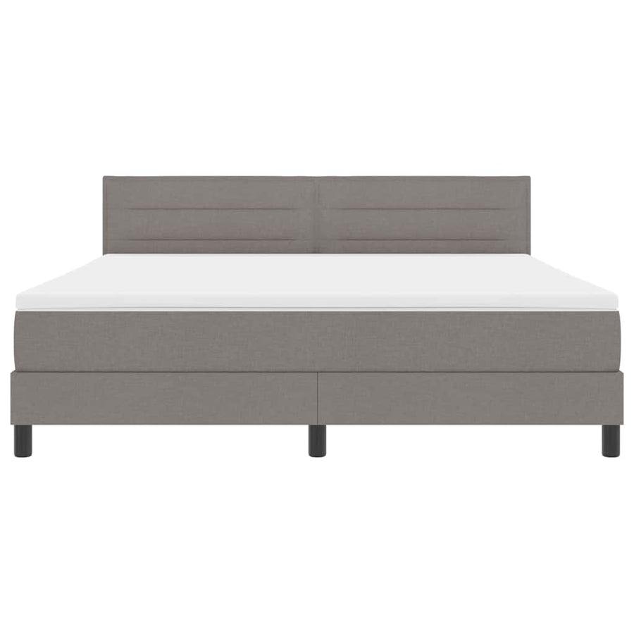 Boxspringbed met Matras Taupe 180x200 cm Stof