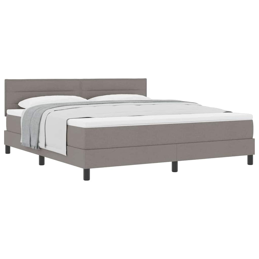 Boxspringbed met Matras Taupe 180x200 cm Stof