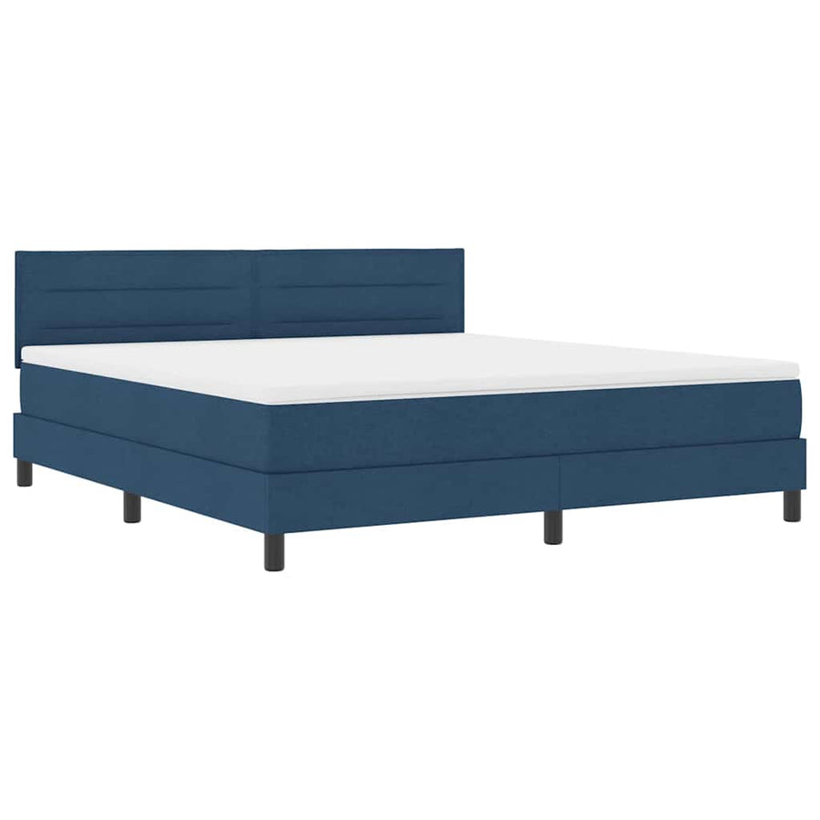 Boxspringbed met matras met matras Blauw 180 x 200 cm Stof