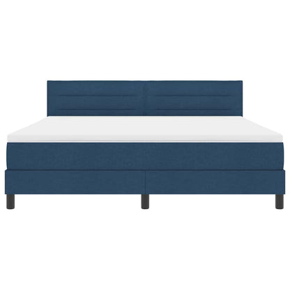 Boxspringbed met matras met matras Blauw 180 x 200 cm Stof