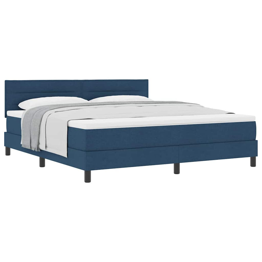 Boxspringbed met matras met matras Blauw 180 x 200 cm Stof