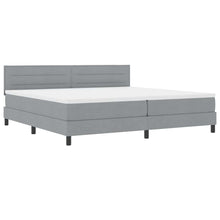 Boxspringbed met matras met matras Lichtgrijs 200 x 200 cm Stof