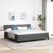 Boxspringbed met matras 200x200 cm donkergrijs