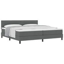 Boxspringbed met matras Donkergrijs 200 x 200 cm Stof