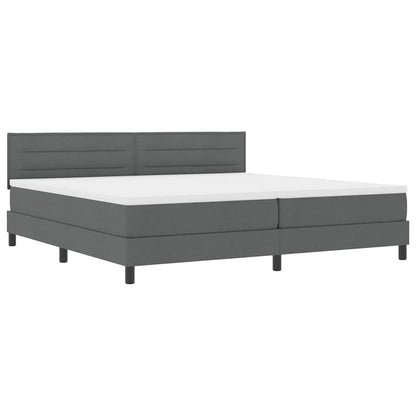 Boxspringbed met matras Donkergrijs 200 x 200 cm Stof