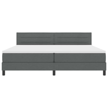 Boxspringbed met matras Donkergrijs 200 x 200 cm Stof