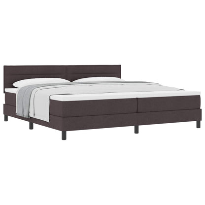 Boxspringbed met matras Donkerbruin 200 x 200 cm Stof