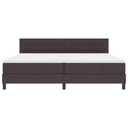 Boxspringbed met matras Donkerbruin 200 x 200 cm Stof