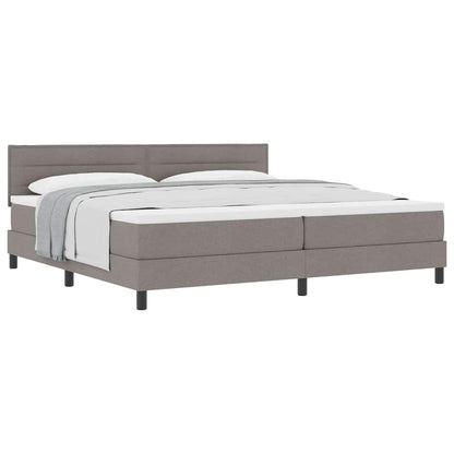 Boxspringbed met matras met hoofdeinde Taupe 200 x 200 cm Stof