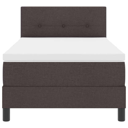 Boxspringbed met matras Donkerbruin 80 x 200 cm Stof