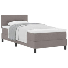 Boxspringbed met hoofdeinde Taupe 90 x 200 cm Stof