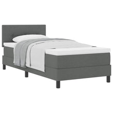 Boxspringbed met hoofdeinde Donkergrijs 100 x 200 cm Stof