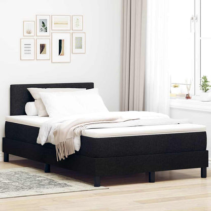 Boxspringbed met matras met hoofdeinde Zwart 120 x 190 cm Stof