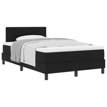 Boxspringbed met matras met hoofdeinde Zwart 120 x 190 cm Stof