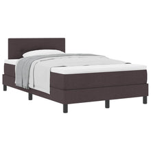 Boxspringbed met matras Donkerbruin 120 x 190 cm Stof