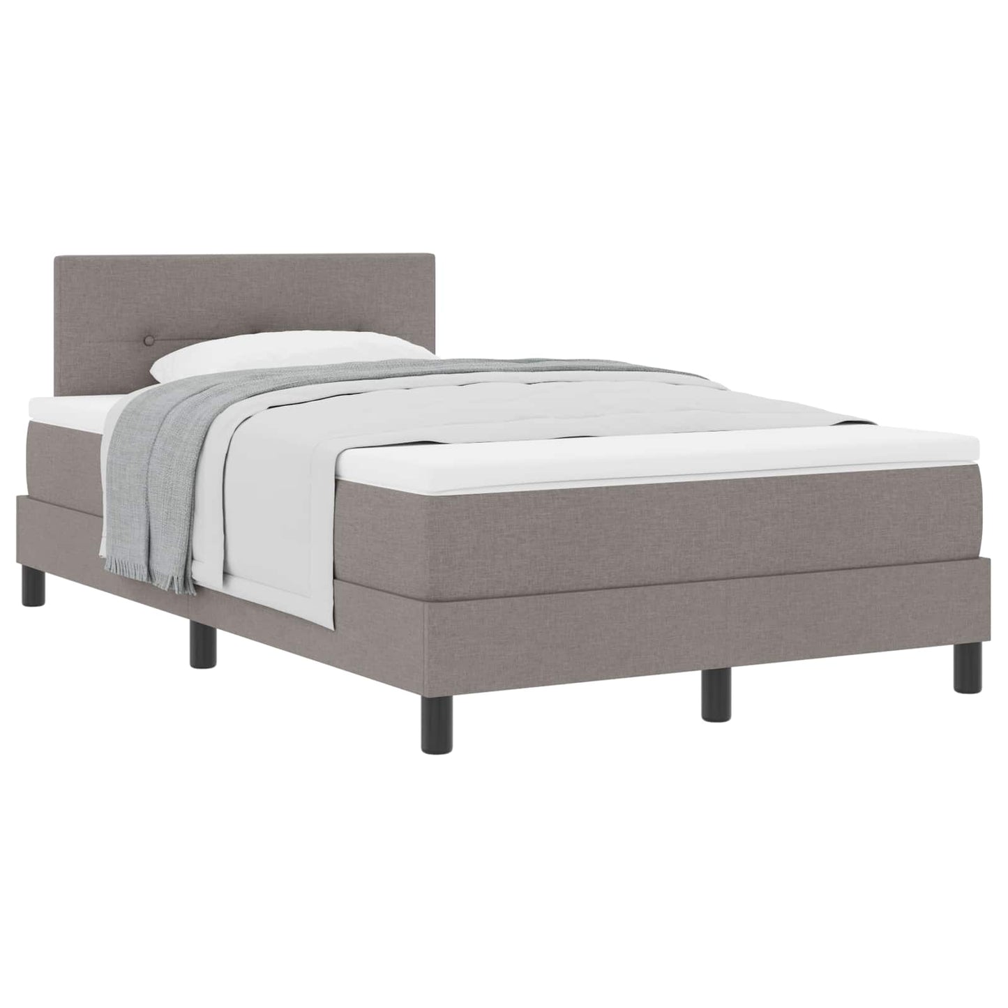 Boxspringbed met hoofdeinde Taupe 120 x 190 cm Stof