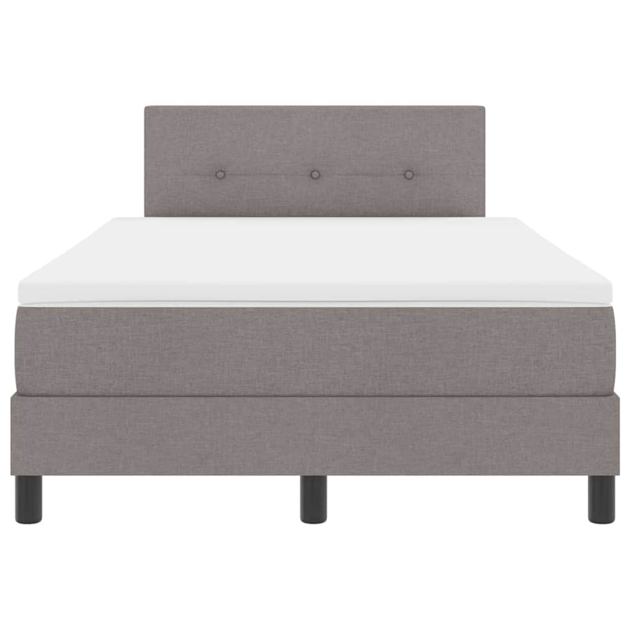 Boxspringbed met hoofdeinde Taupe 120 x 190 cm Stof