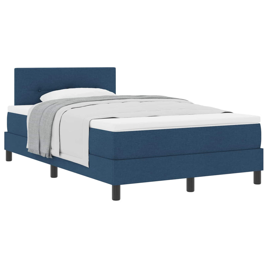 Boxspringbed met matras met hoofdeinde Blauw 120 x 190 cm Stof