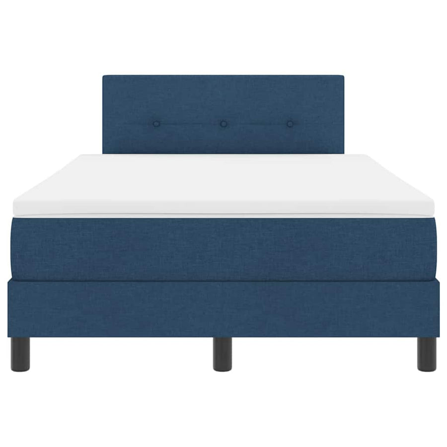 Boxspringbed met matras met hoofdeinde Blauw 120 x 190 cm Stof