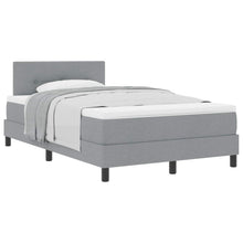 Boxspringbed met hoofdeinde Lichtgrijs 120 x 200 cm Stof