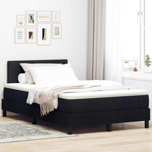 Boxspringbed met matras met hoofdeinde Zwart 120 x 200 cm Stof