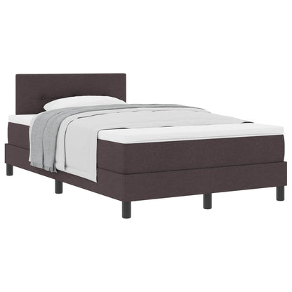 Boxspringbed met matras Donkerbruin 120 x 200 cm Stof