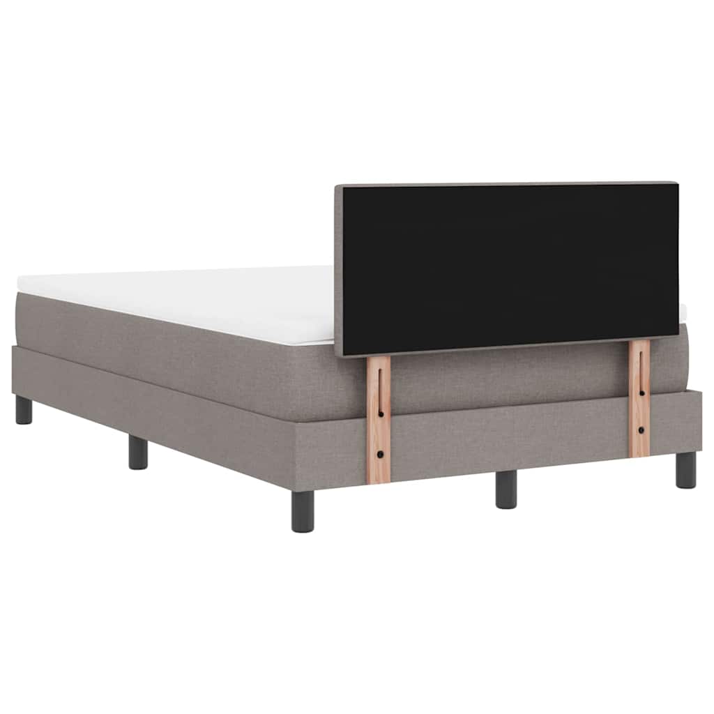 Boxspringbed met hoofdeinde Taupe 120 x 200 cm Stof