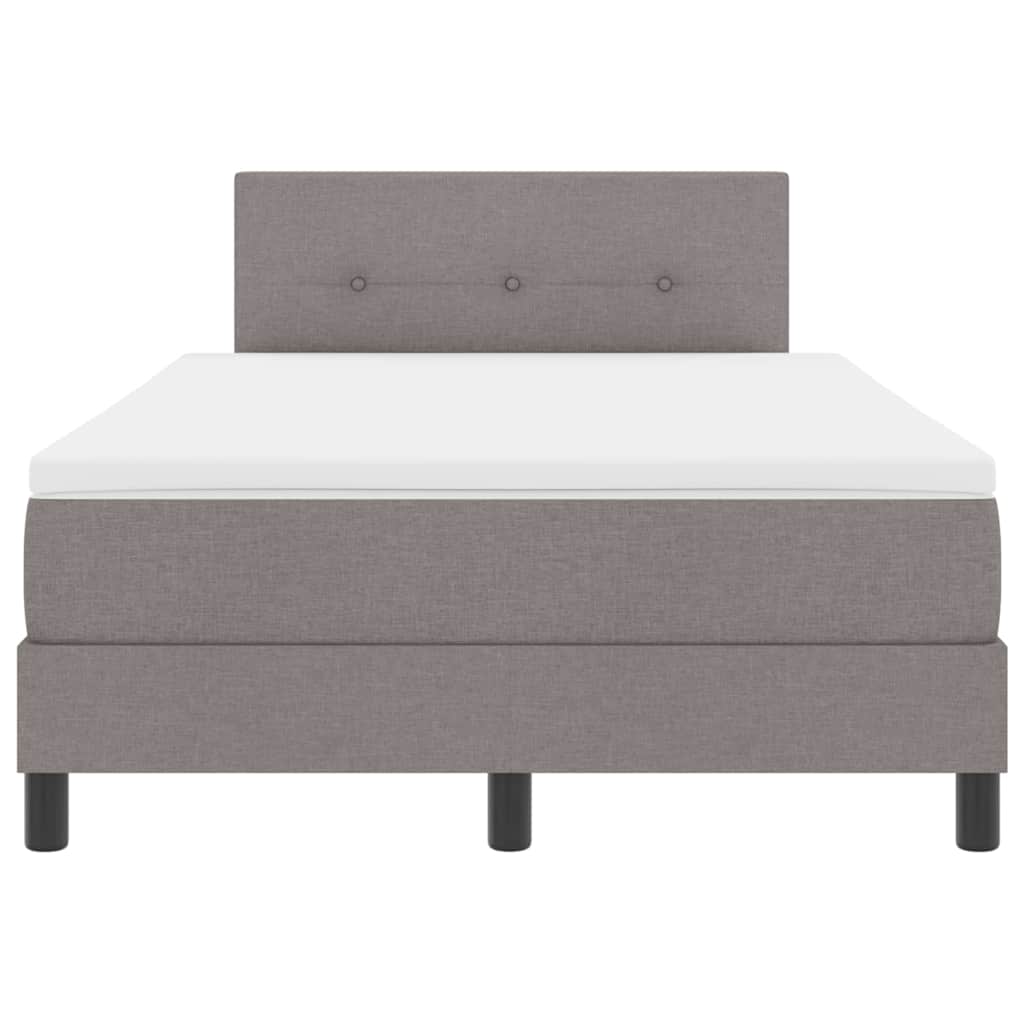 Boxspringbed met hoofdeinde Taupe 120 x 200 cm Stof