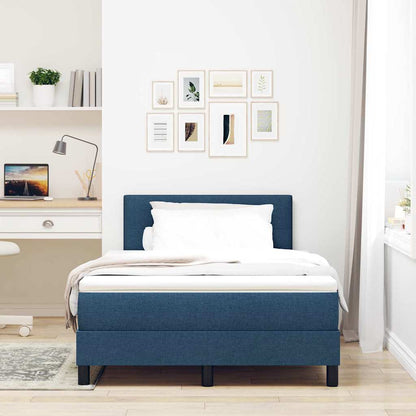 Boxspringbed met matras met hoofdeinde Blauw 120 x 200 cm Stof