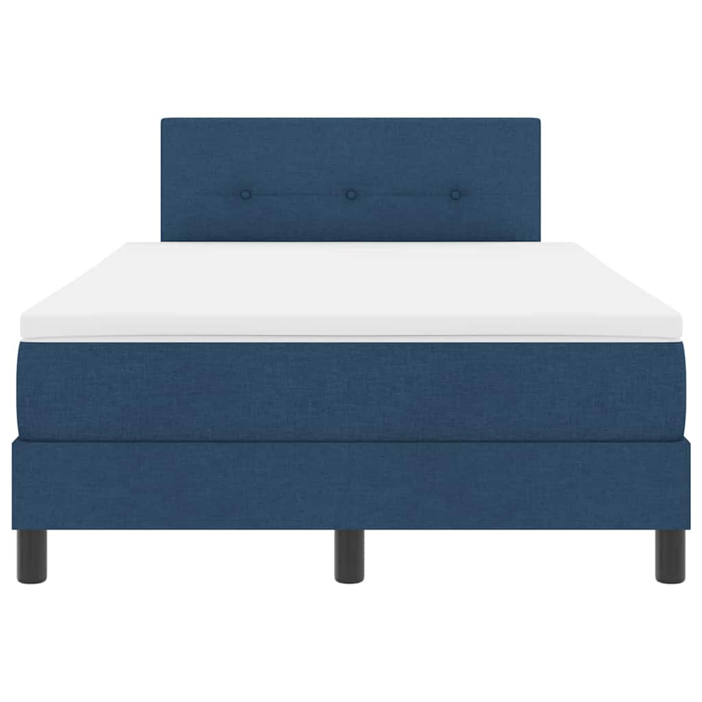 Boxspringbed met matras met hoofdeinde Blauw 120 x 200 cm Stof