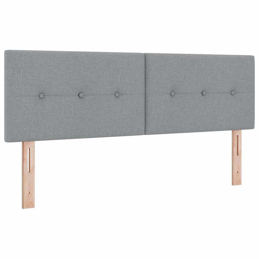 Boxspringbed met matras met matras Lichtgrijs 140 x 190 cm Stof