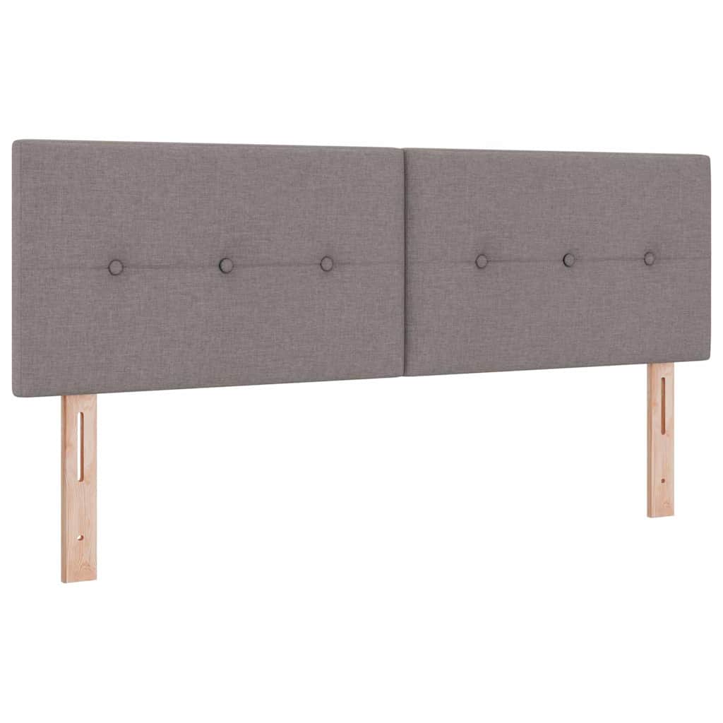 Boxspringbed met matras met matras Taupe 140 x 190 cm Stof