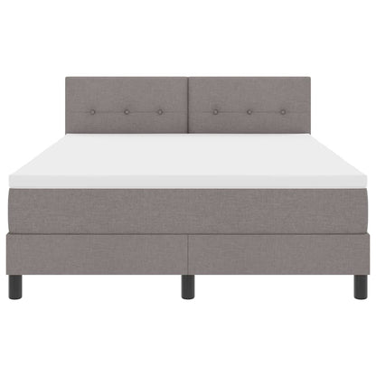 Boxspringbed met matras met matras Taupe 140 x 190 cm Stof