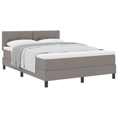 Boxspringbed met matras met matras Taupe 140 x 190 cm Stof