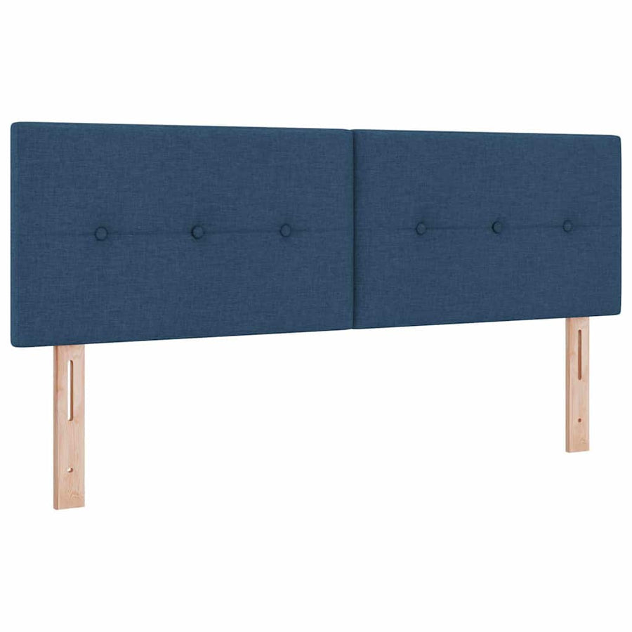 Boxspringbed met matras Donkerblauw 140 x 190 cm Stof