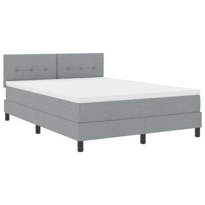 Boxspringbed met matras met matras Lichtgrijs 140 x 200 cm Stof