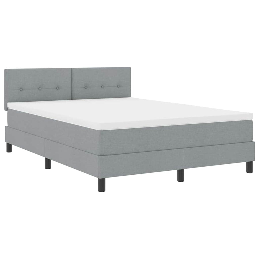 Boxspringbed met matras met matras Lichtgrijs 140 x 200 cm Stof