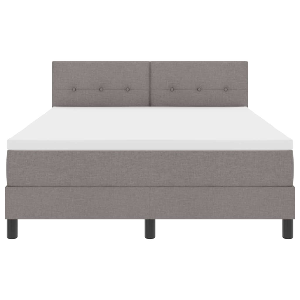 Boxspringbed met matras met matras Taupe 140 x 200 cm Stof