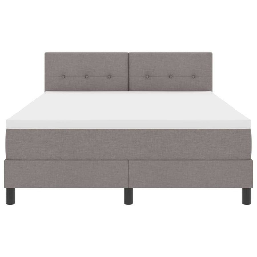 Boxspringbed met matras met matras Taupe 140 x 200 cm Stof