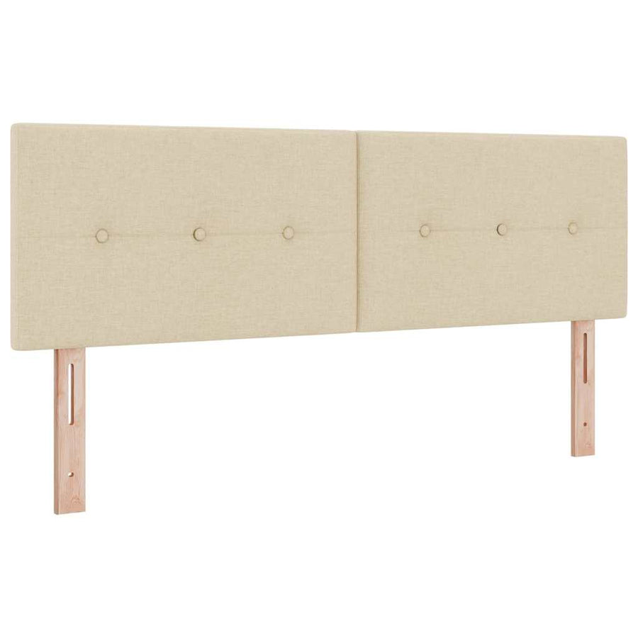 Boxspringbed met matras met matras Crème 140 x 200 cm Stof